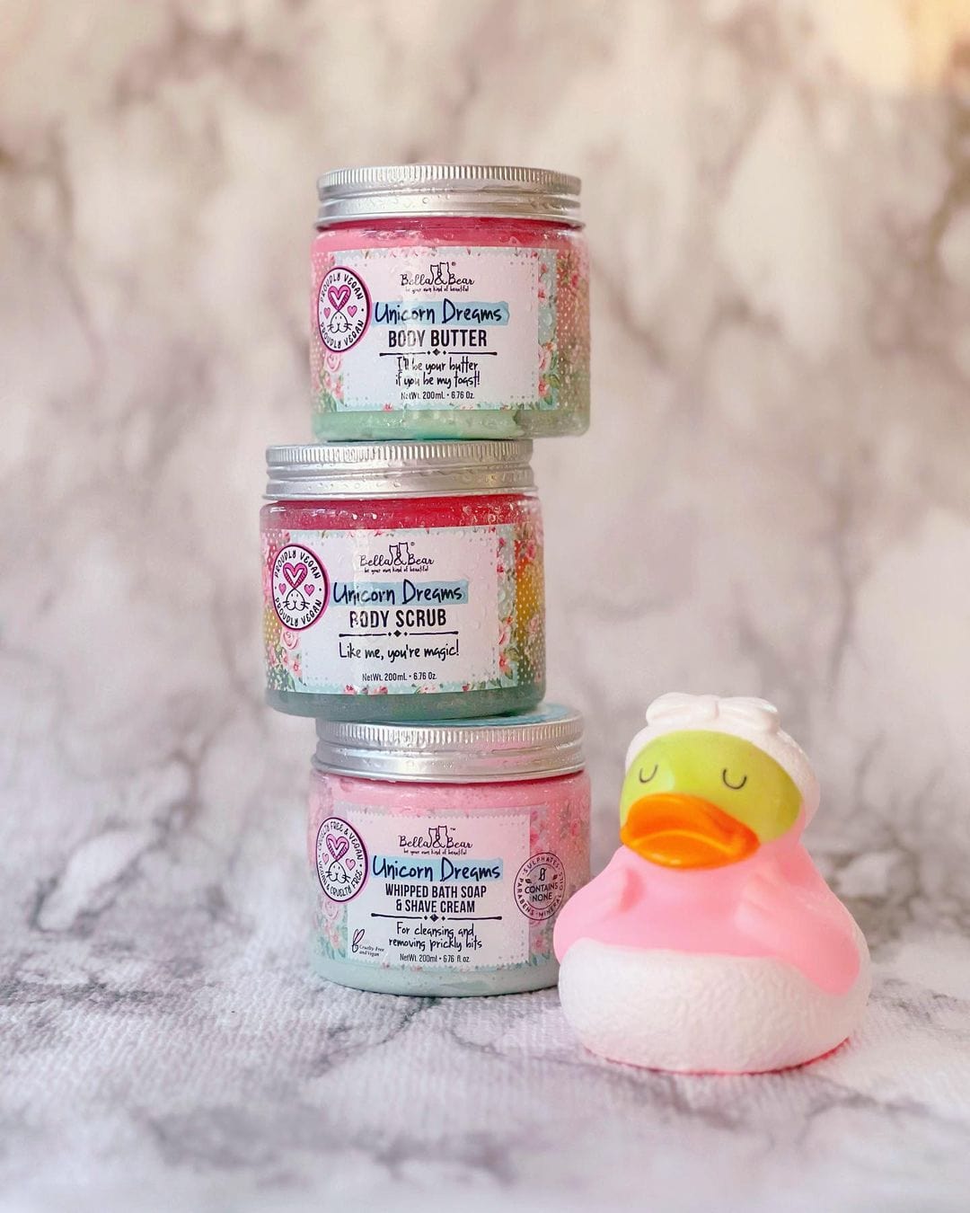 Bella & Bear 6.7oz Unicorn Dreams 3 in-1 Body Scrub, Wash & Moisturizer
