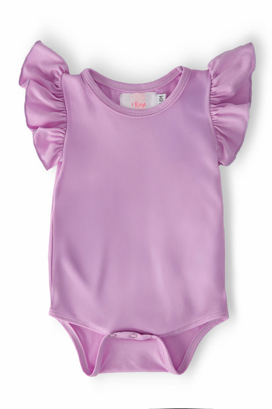 Bright Lilac S/S Flutter Bodysuit