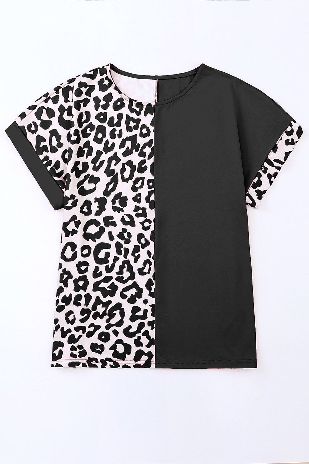 Plus Size Leopard Round Neck Shirt **SALE**