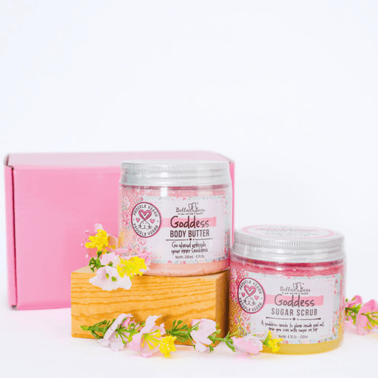 Bella & Bear Goddess Gift Set - 3-in-1 Body Scrub & Goddess Body Butter