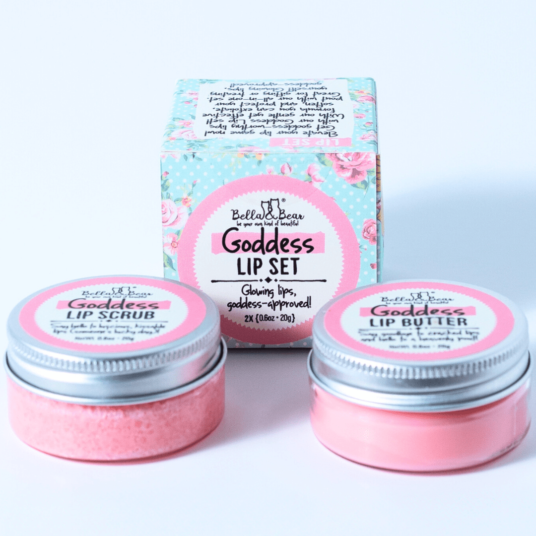 Bella & Bear Goddess Lip Set - Lip Scrub & LIp Butter