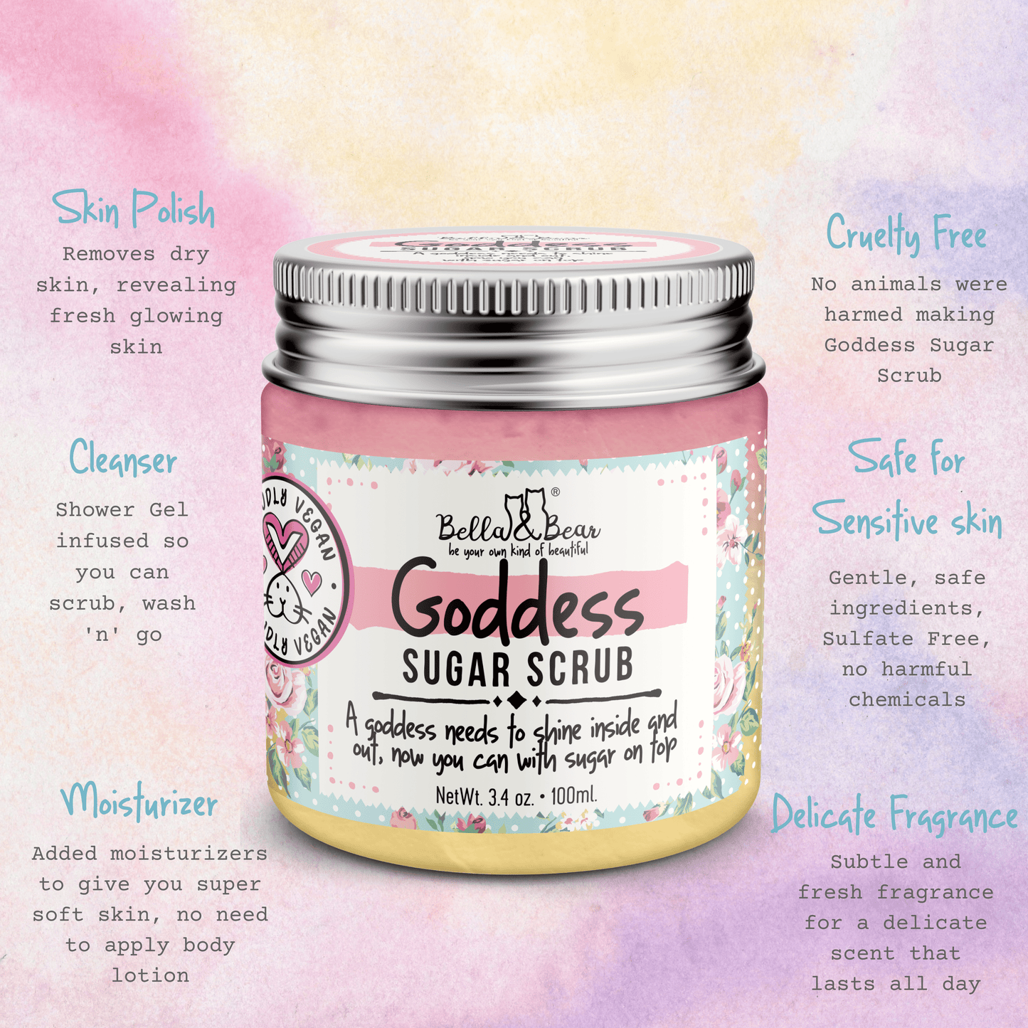 Goddess Sugar Scrub 3.4oz