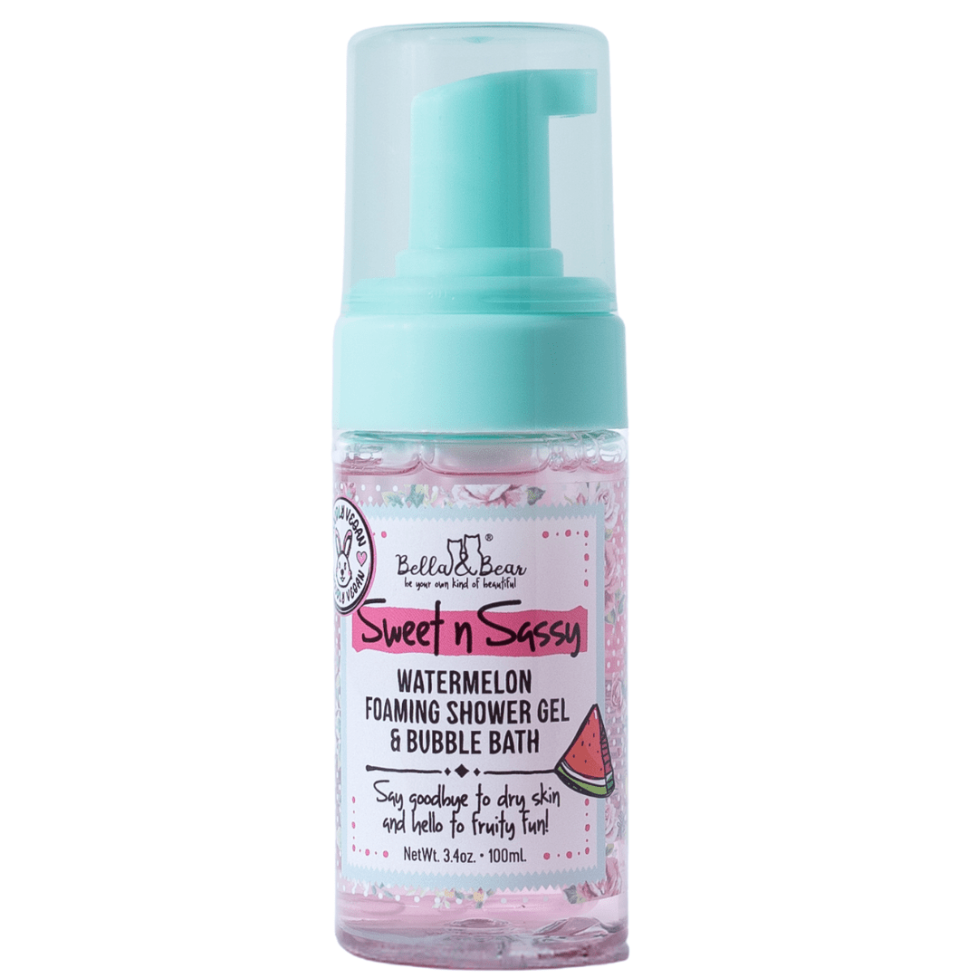 Bella & Bear Sweet 'n' Sassy Mini Bath & Body Gift Set with Foaming Shower Gel & Lip Set